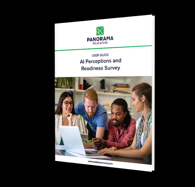 survey book cover for the panorama education ai perceptions and readiness survey