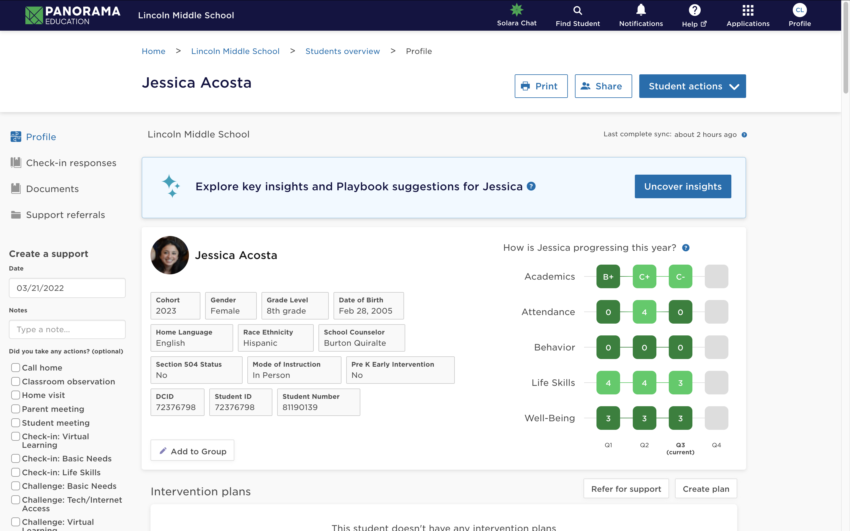 Panorama Student Success Insight AI feature image