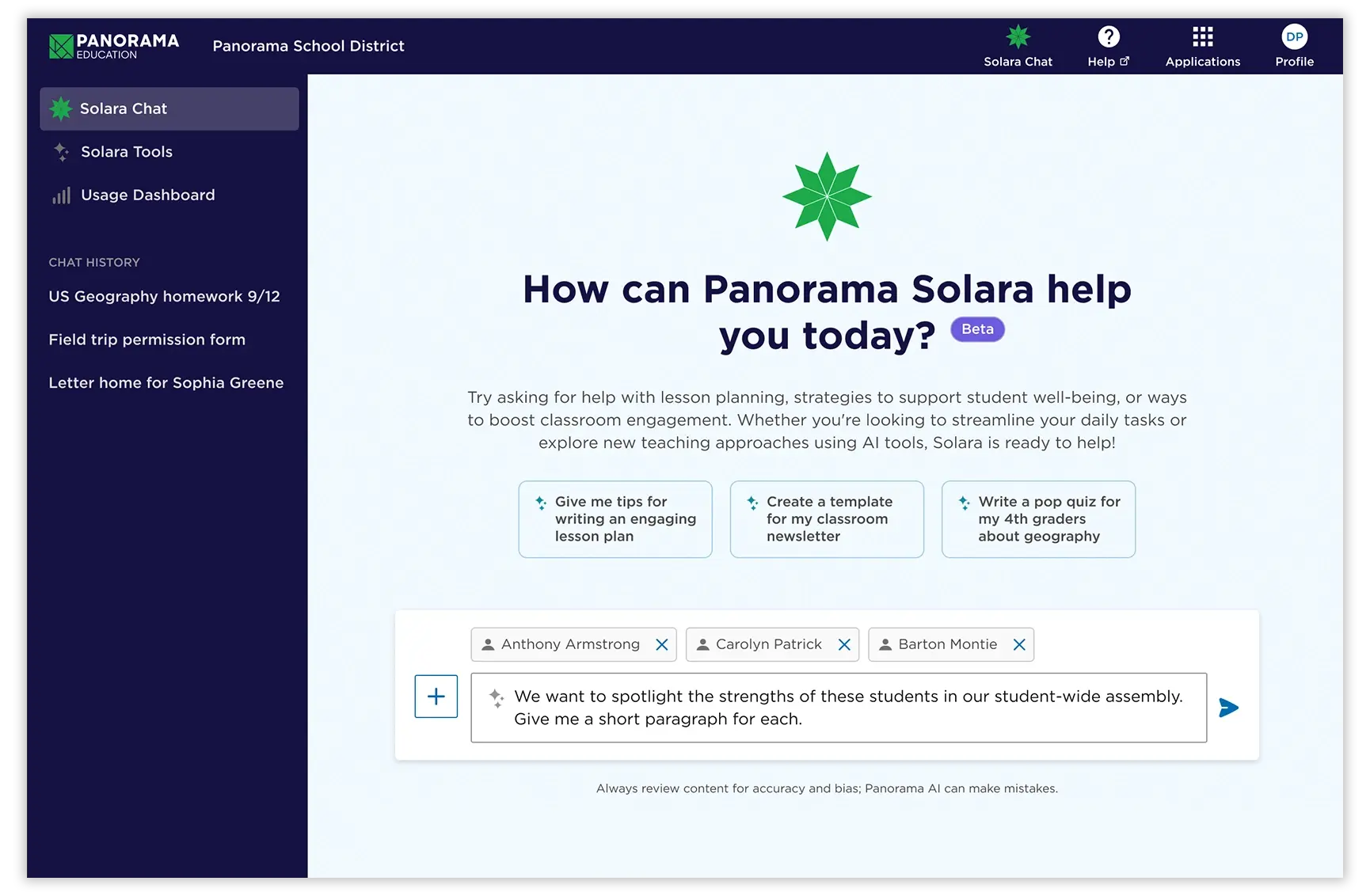 Solara - Chat Landing Page